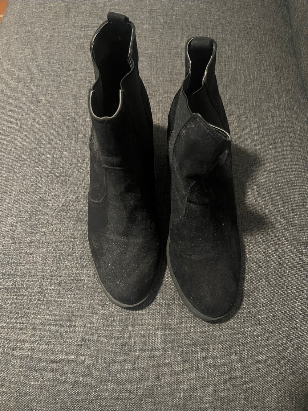 H&M Black Suede Chelsea Ankle Boots